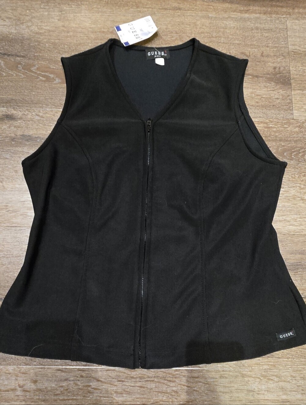 NWT BLACK SLEEVELESS GUESS VEST - Picture 2 of 7